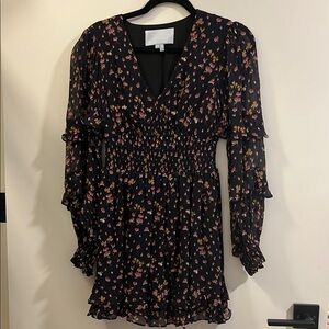 Hill House Black Floral Dress